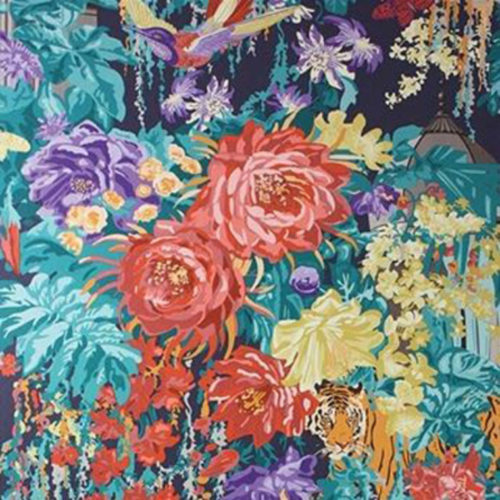 Mughal Garden Navy-Paprika W6958-01